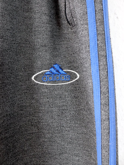 Vintage 80s 90s ADIDAS Track Pants Jogging Pants Heather Gray Blue D6 M