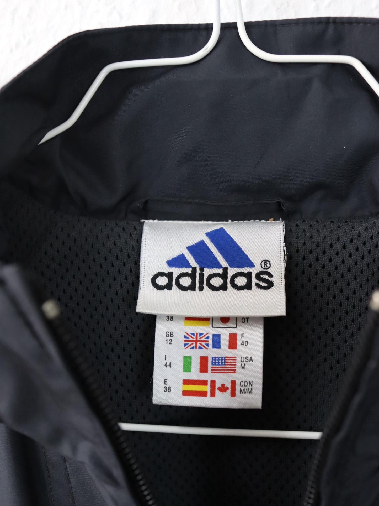 Vintage 80er 90er ADIDAS Trainingsanzug schwarz Trainingsjacke Jogginghose 36/38