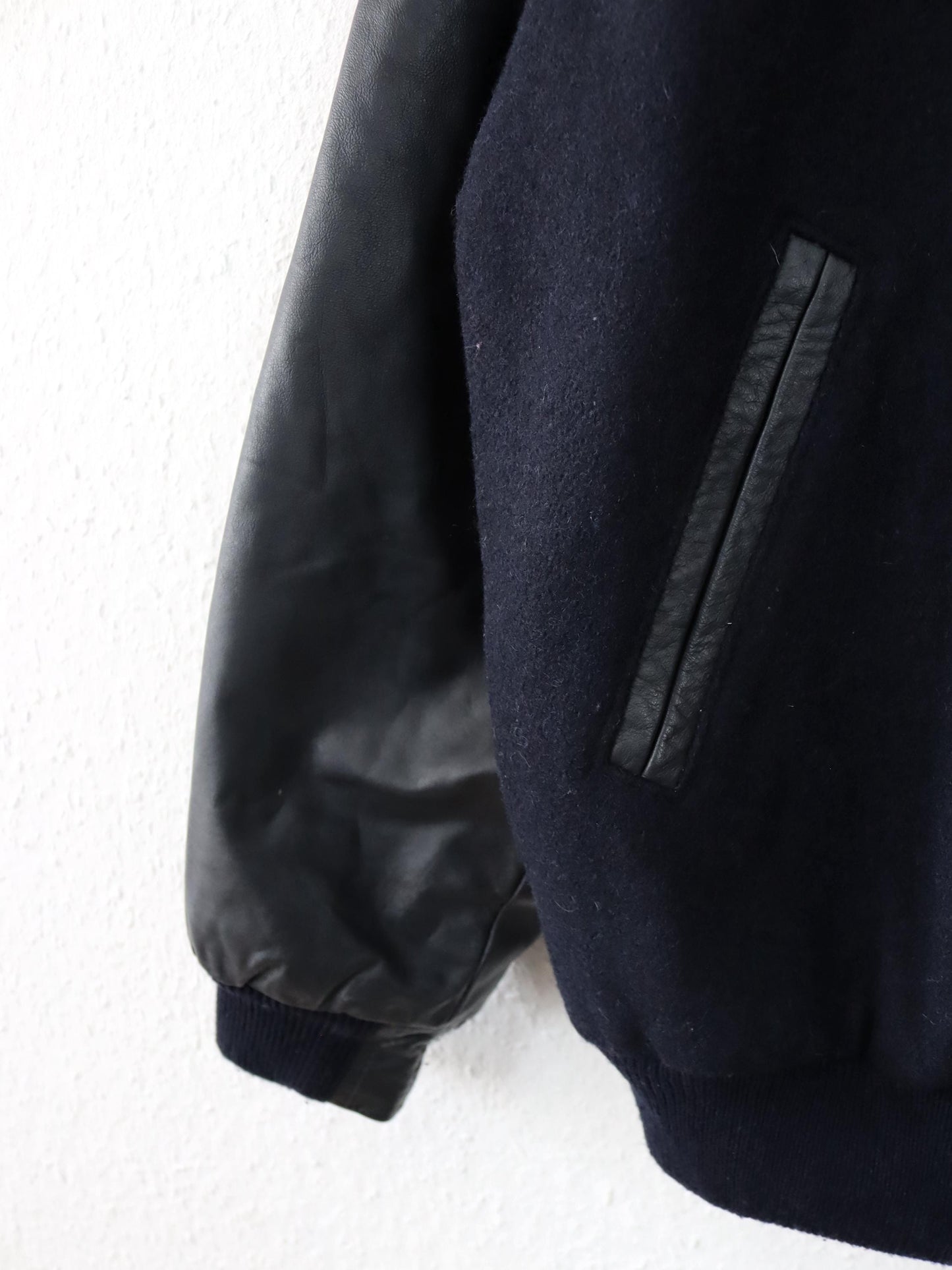 Vintage 80er 90er SIRICCO Racingjacke Bomberjacke Leder Wolle Shell Helix Racing Varsity Style Made in Australia M