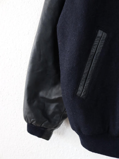 Vintage 80er 90er SIRICCO Racingjacke Bomberjacke Leder Wolle Shell Helix Racing Varsity Style Made in Australia M