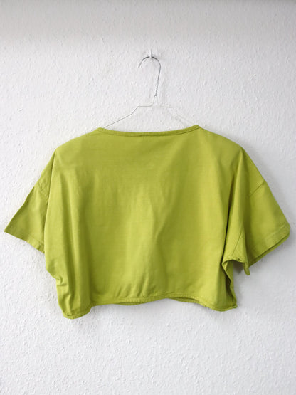 Vintage 80er 90er FREE & EASY Crop Top Shirt kurzarm Schulterbreite 36/38