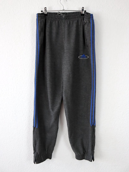Vintage 80s 90s ADIDAS Track Pants Jogging Pants Heather Gray Blue D6 M