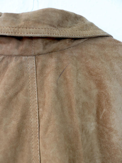 Vintage 80er 90er VSK Wildlederhemd Jacke Wildleder braun 40