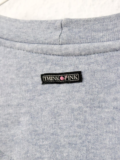 Vintage 80er 90er THINK PINK Sweatshirt Pullover Print Stickerei M