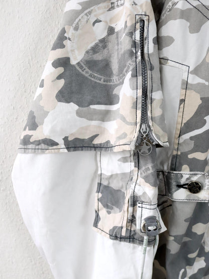 Vintage 90er 00er Y2k TOM NIXX Windbreaker Überziehjacke Jacke Camouflage Designer Berlin XXL
