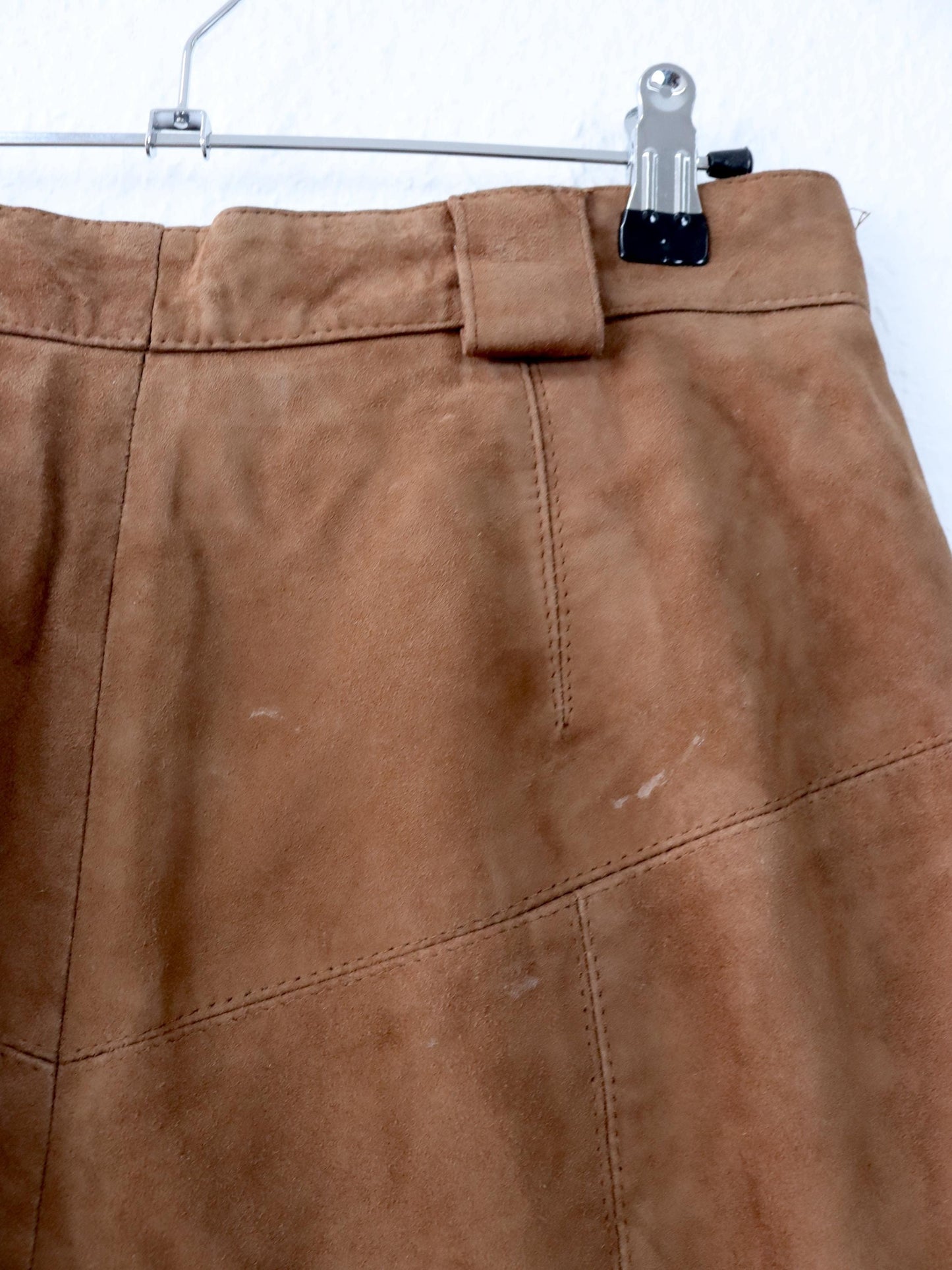 Vintage 80er 90er COPACABANA Zweiteiler Weste Bermudashorts Wildleder braun 40