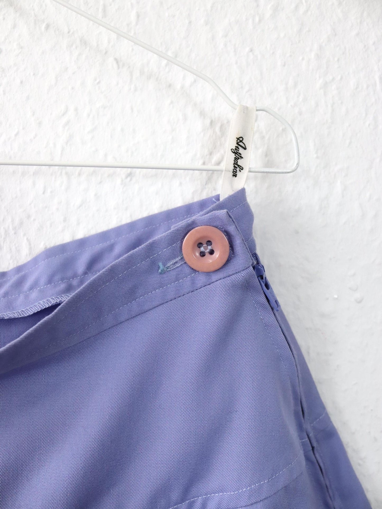 Vintage 80er 90er AUSTRALIAN Bundfaltenrock Tennisrock Mini Flieder highwaist 42