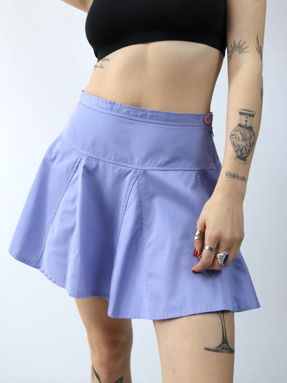 Vintage 80er 90er AUSTRALIAN Bundfaltenrock Tennisrock Mini Flieder highwaist 42