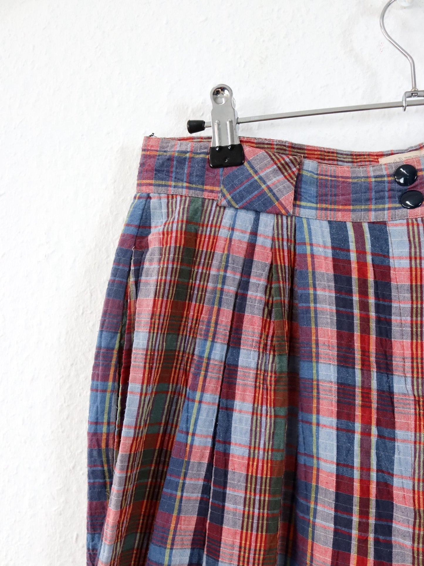 Vintage 80er 90er ANDREA MARE Bundfaltenhose Stoffhose dünn kariert highwaist 38