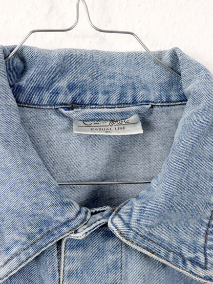 Vintage 80er 90er GIANA FEROTI Jeansjacke Jacke hellblau Denim XL