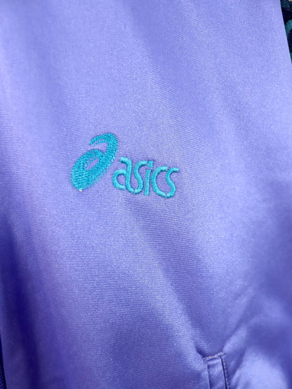 Vintage 80er 90er ASICS Trainingsjacke Jacke Stehkragen lila L
