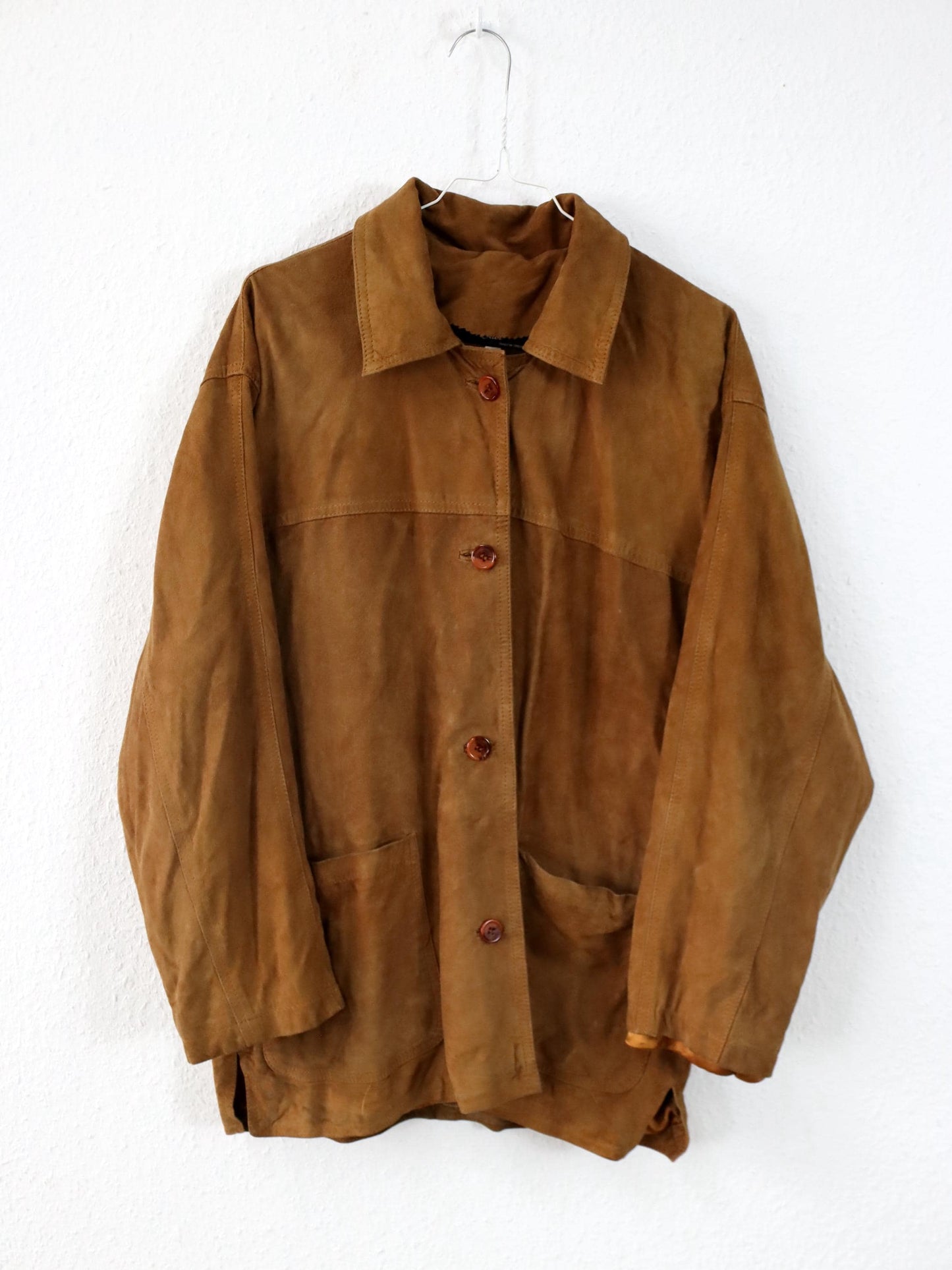 Vintage 80er 90er VSK Wildlederhemd Jacke Wildleder braun 40