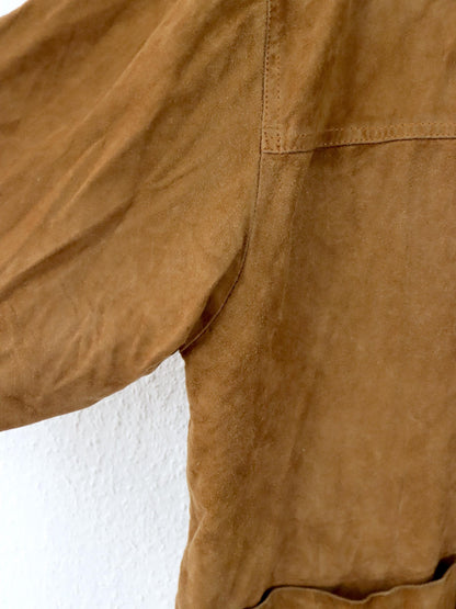 Vintage 80er 90er VSK Wildlederhemd Jacke Wildleder braun 40