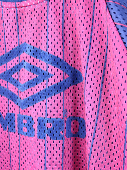 Vintage 80er 90er UMBRO Wendeshirt Trikot reversible dunkelblau rot M