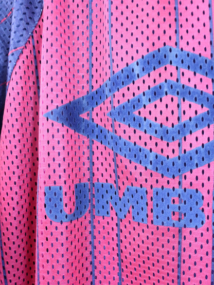 Vintage 80er 90er UMBRO Wendeshirt Trikot reversible dunkelblau rot M