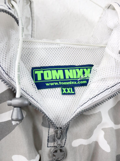 Vintage 90er 00er Y2k TOM NIXX Windbreaker Überziehjacke Jacke Camouflage Designer Berlin XXL