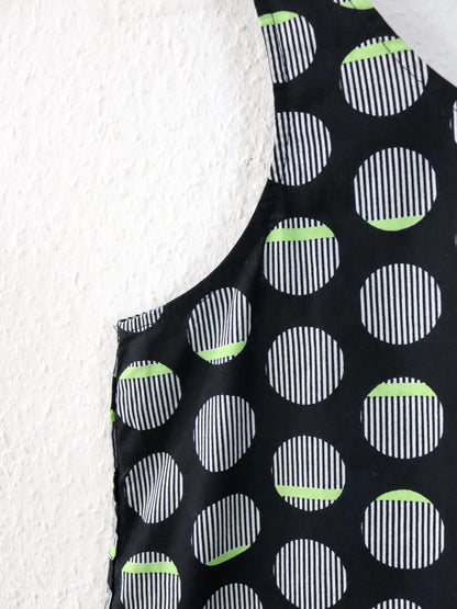 Vintage 80er 90er ARENA Zweiteiler Top Shorts kurze Hose crazy pattern Made in France 36