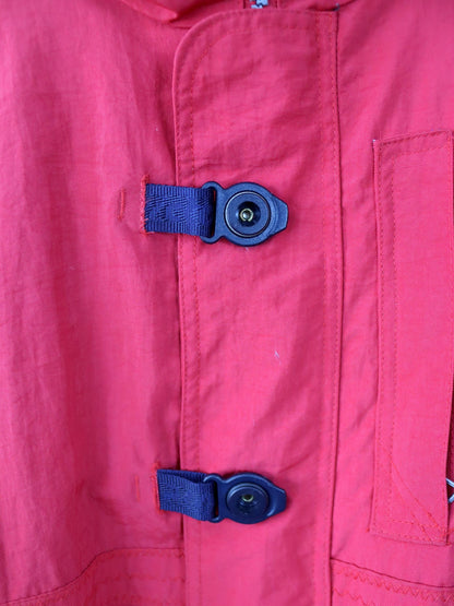 Vintage 90er 00er INVICTA Regenjacke Windbreaker Segeljacke rot Stehkragen M