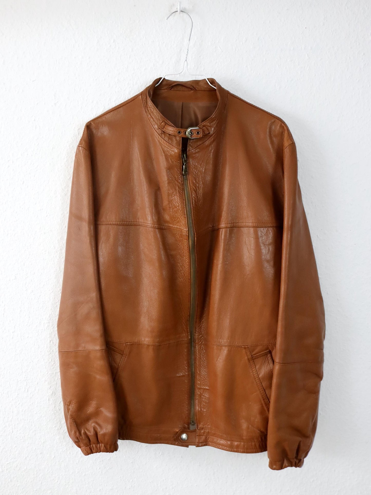 Vintage 80er 90er Lederjacke Blouson Jacke braun M