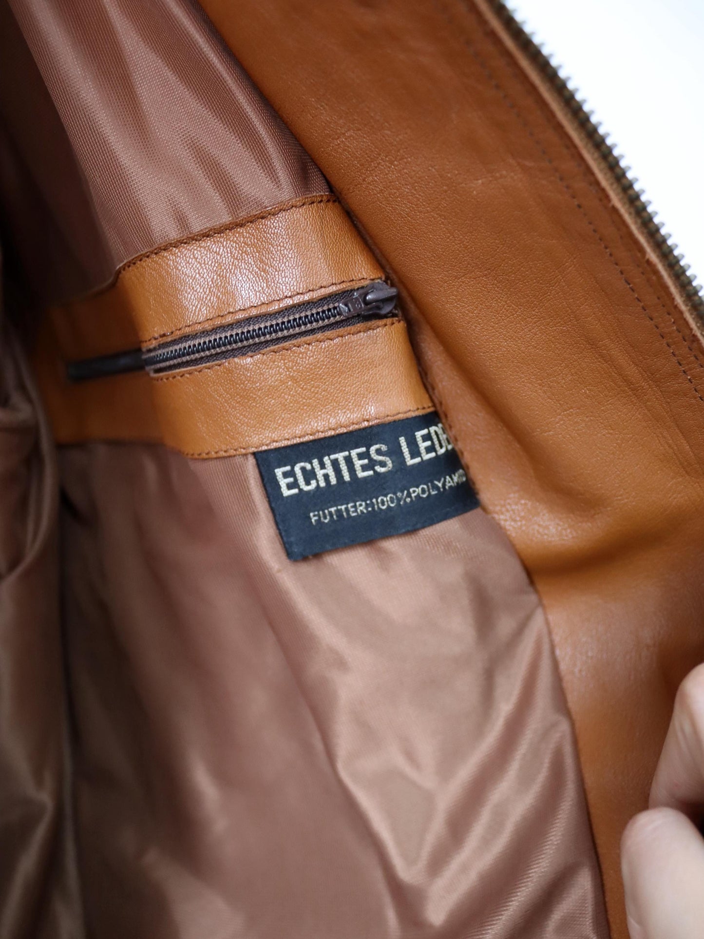 Vintage 80er 90er Lederjacke Blouson Jacke braun M