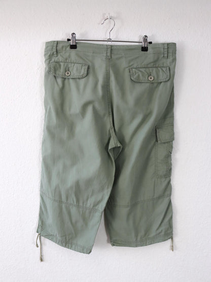 Vintage 90er 00er Y2k KENVELO Shorts Jorts Cargo Dreiviertel Hose Baggy Pants khaki Leinen XL