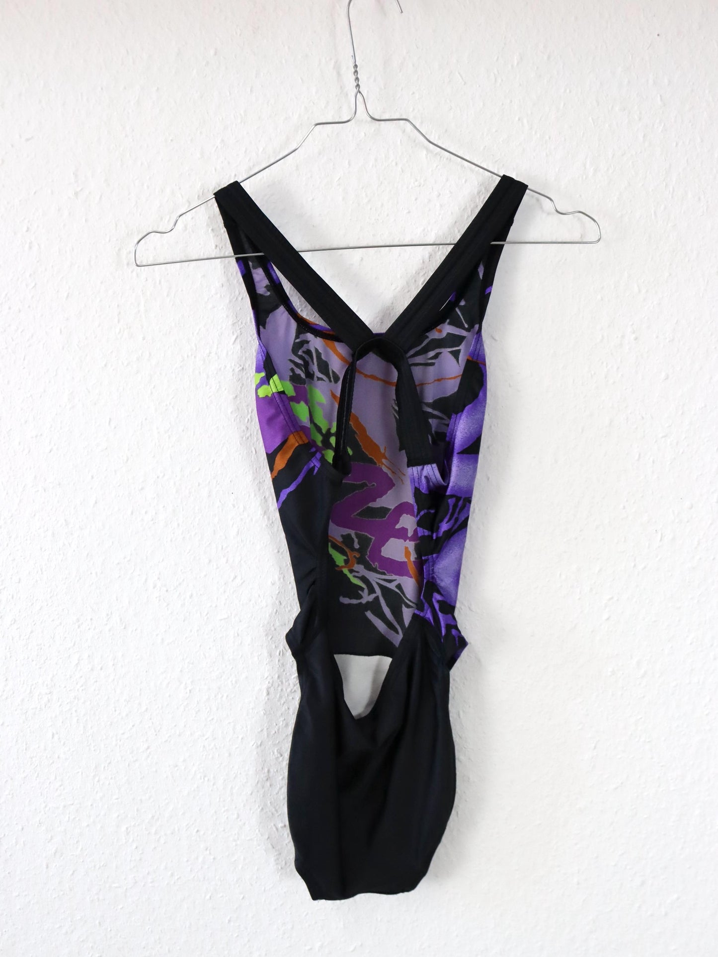 Vintage 80er 90er SPEEDO Body Badeanzug crazy pattern Rückenfrei 38