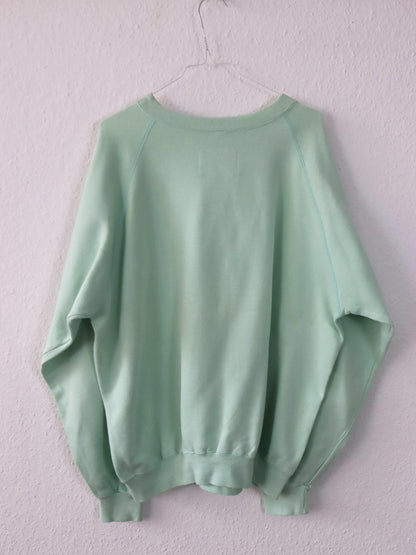 Vintage 80er 90er CHAMPION Sweatshirt Crewneck Pullover mintgrün XL