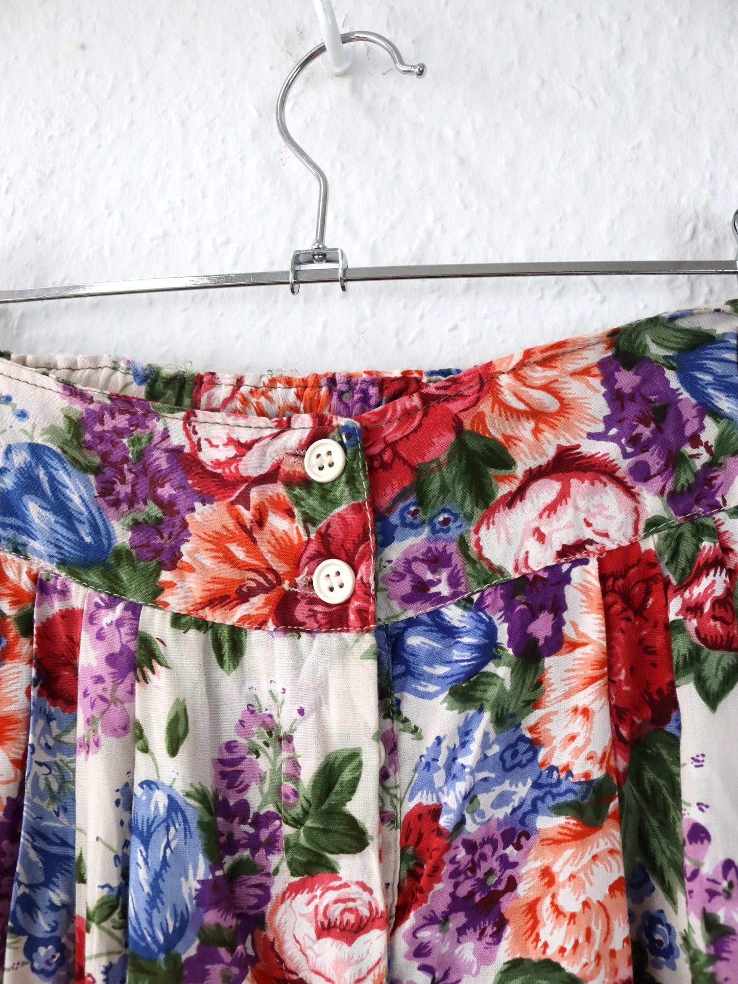 Vintage 80er 90er Rock highwaist Blumenmuster Viskose M