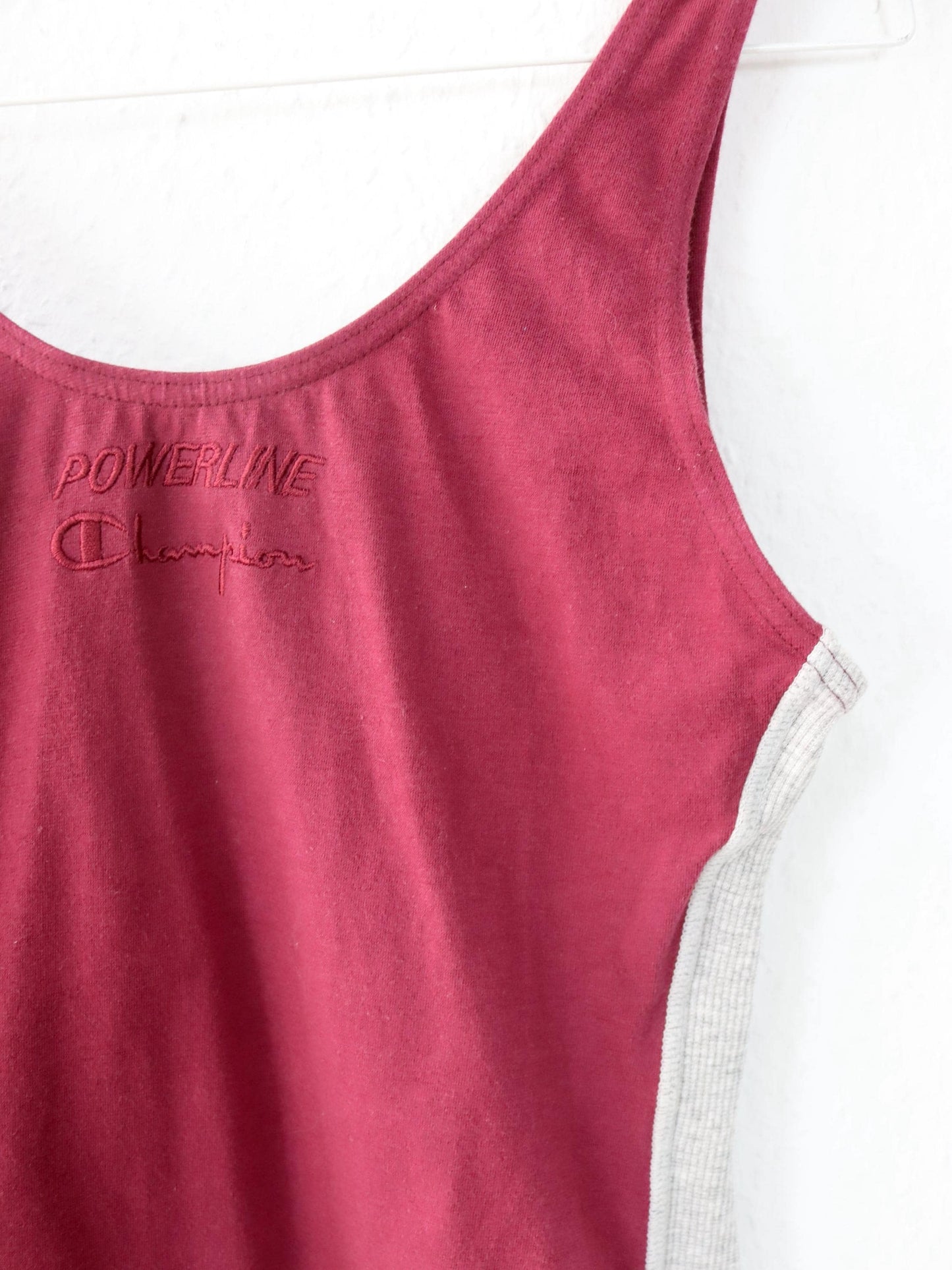 Vintage 80er 90er CHAMPION BODY Einteiler grau rot M