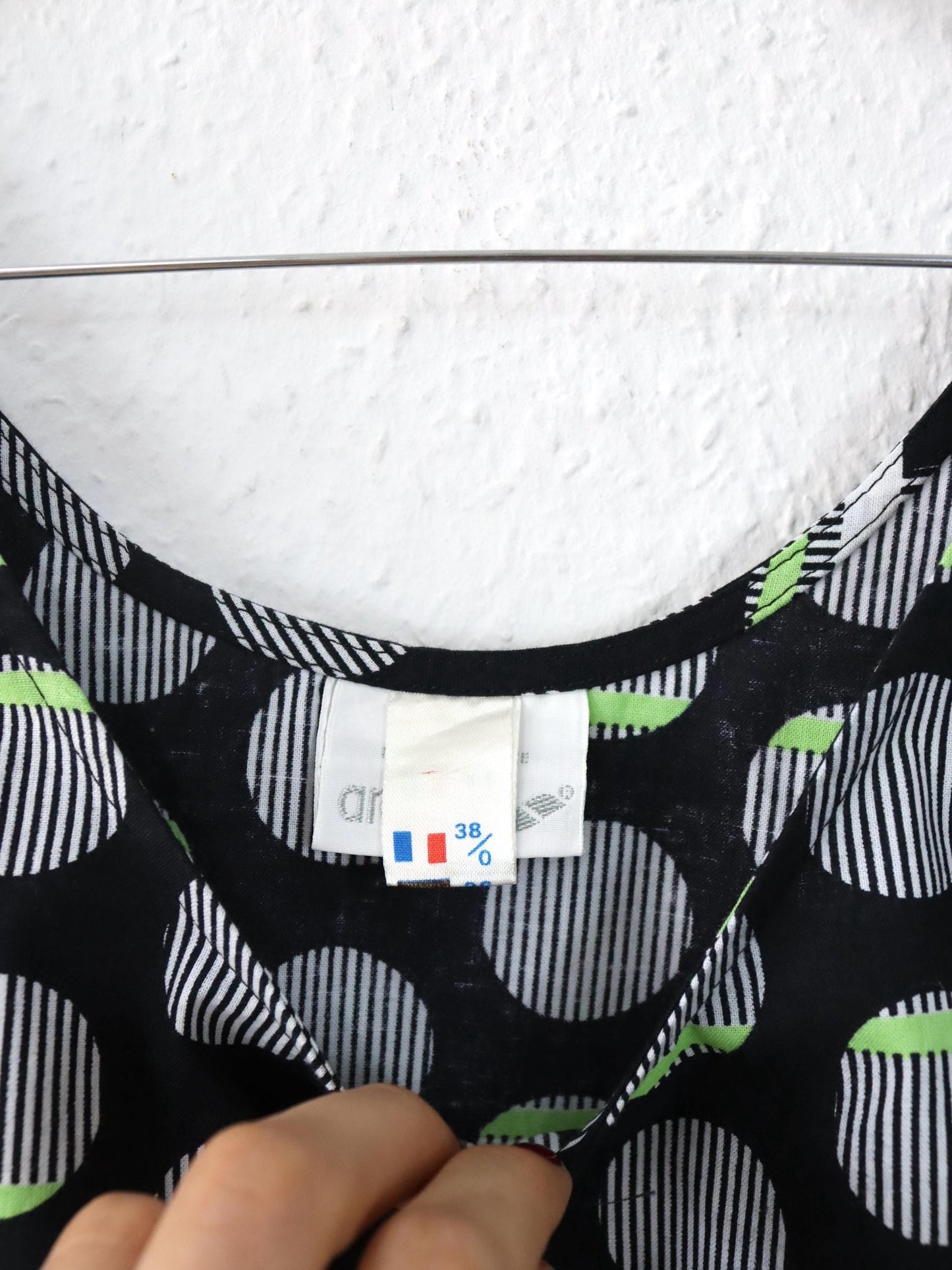 Vintage 80er 90er ARENA Zweiteiler Top Shorts kurze Hose crazy pattern Made in France 36