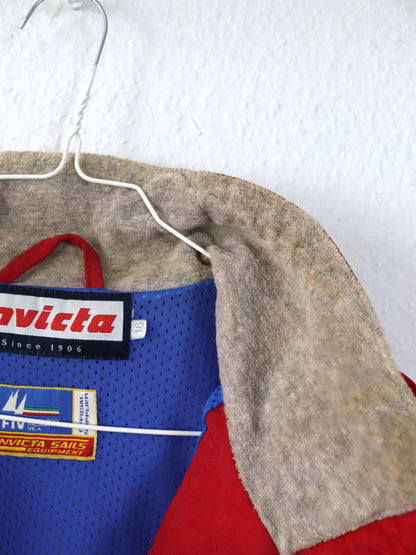 Vintage 90er 00er INVICTA Regenjacke Windbreaker Segeljacke rot Stehkragen M