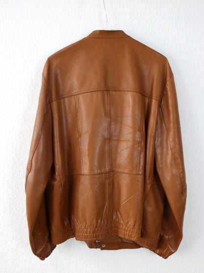 Vintage 80er 90er Lederjacke Blouson Jacke braun M