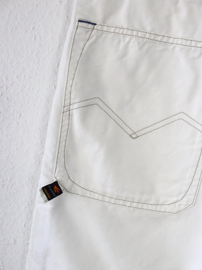 Vintage 90er 00er Y2k ENERGIE Shorts Jorts kurze Hose Baggy Pants weiß Deadstock W33