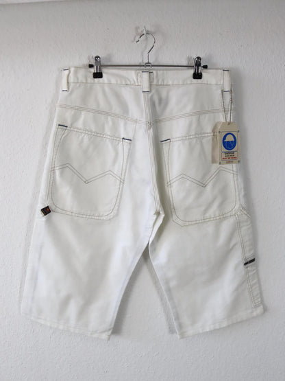 Vintage 90er 00er Y2k ENERGIE Shorts Jorts kurze Hose Baggy Pants weiß Deadstock W33