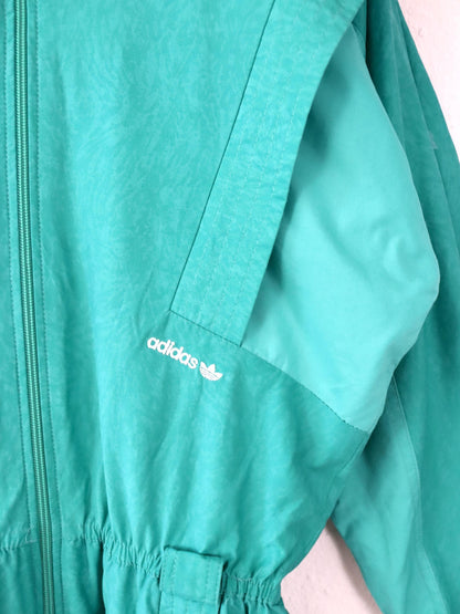 Vintage 80er 90er ADIDAS Overall Einteiler türkis Stehkragen 40