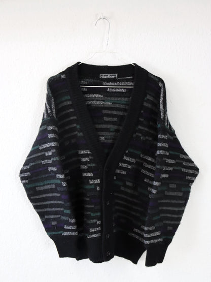 Vintage 80er 90er MARCO BANDINI Cardigan Strickjacke Wolle Alpaka Struktur M