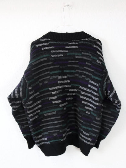 Vintage 80er 90er MARCO BANDINI Cardigan Strickjacke Wolle Alpaka Struktur M