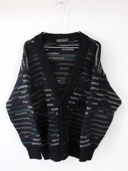 Vintage 80er 90er MARCO BANDINI Cardigan Strickjacke Wolle Alpaka Struktur M