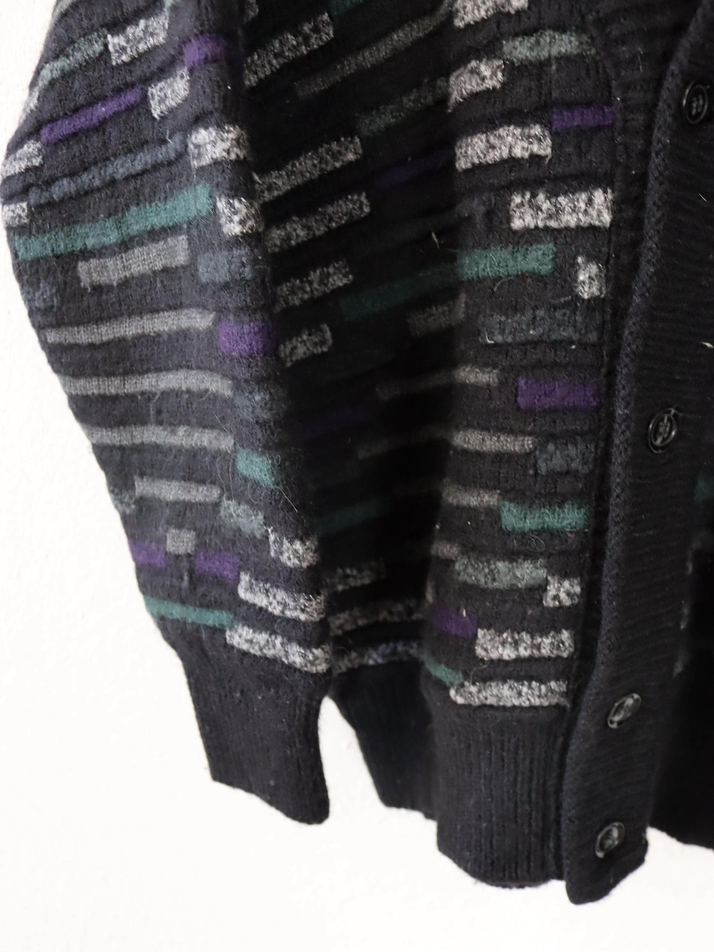 Vintage 80er 90er MARCO BANDINI Cardigan Strickjacke Wolle Alpaka Struktur M