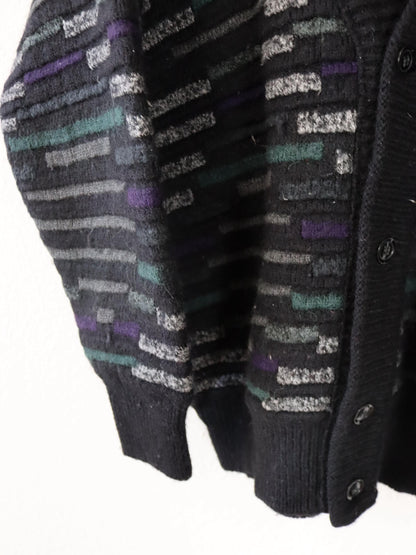 Vintage 80er 90er MARCO BANDINI Cardigan Strickjacke Wolle Alpaka Struktur M