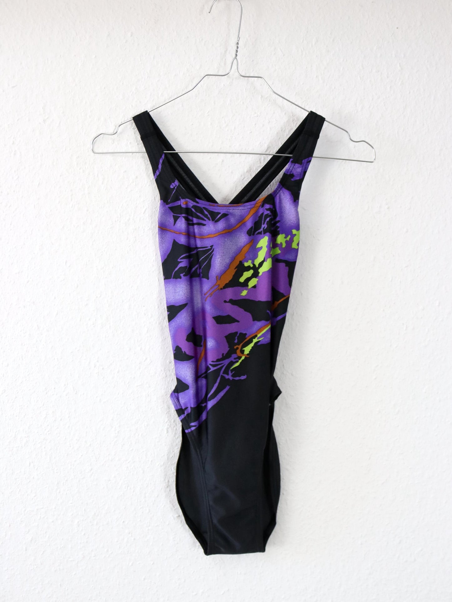 Vintage 80er 90er SPEEDO Body Badeanzug crazy pattern Rückenfrei 38
