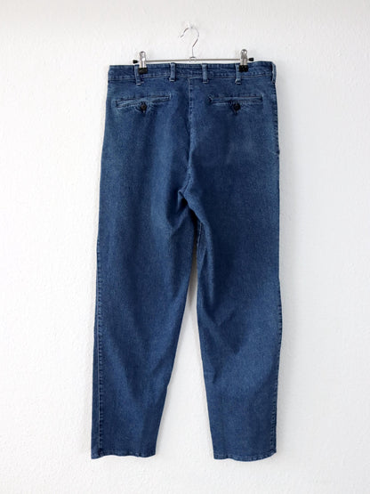 Vintage 80er 90er ASKARI Jeans Hose Bundfaltenhose blau W36 L32