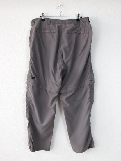 Vintage 90er 00er y2k ADIDAS Hose Wanderhose Trekking Pants gerades Bein Shorts 2002 L