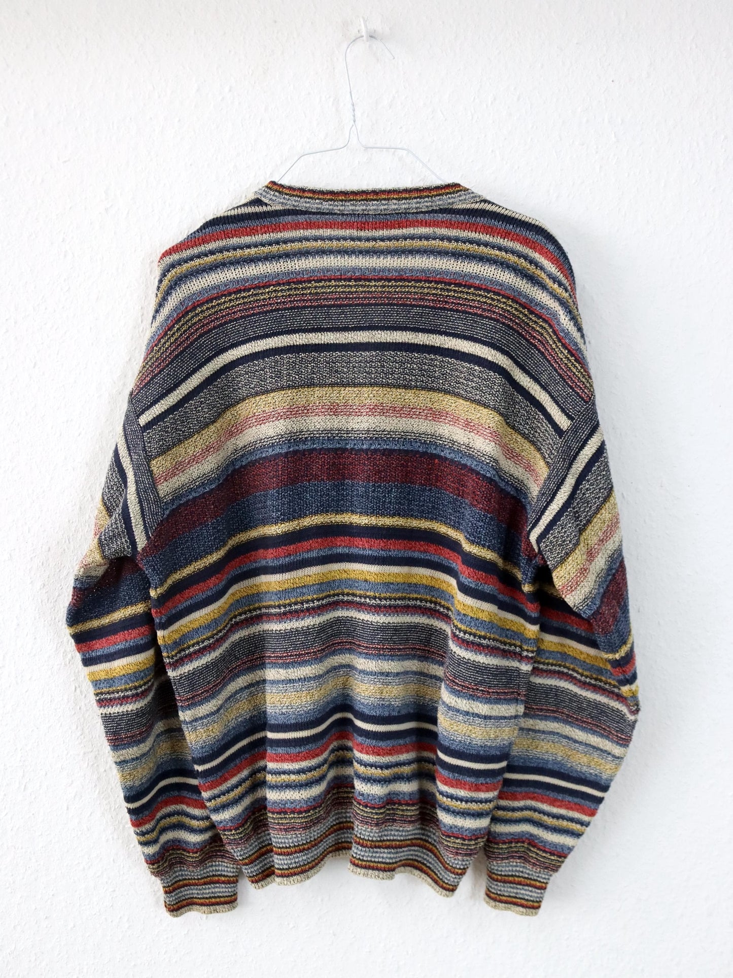 Vintage 80er 90er MONDOMAGLIO Cardigan Strickjacke gestreift M