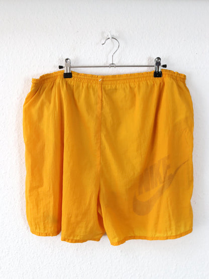 Vintage 80er 90er NIKE Shorts kurze Hose Badehose gelb XL