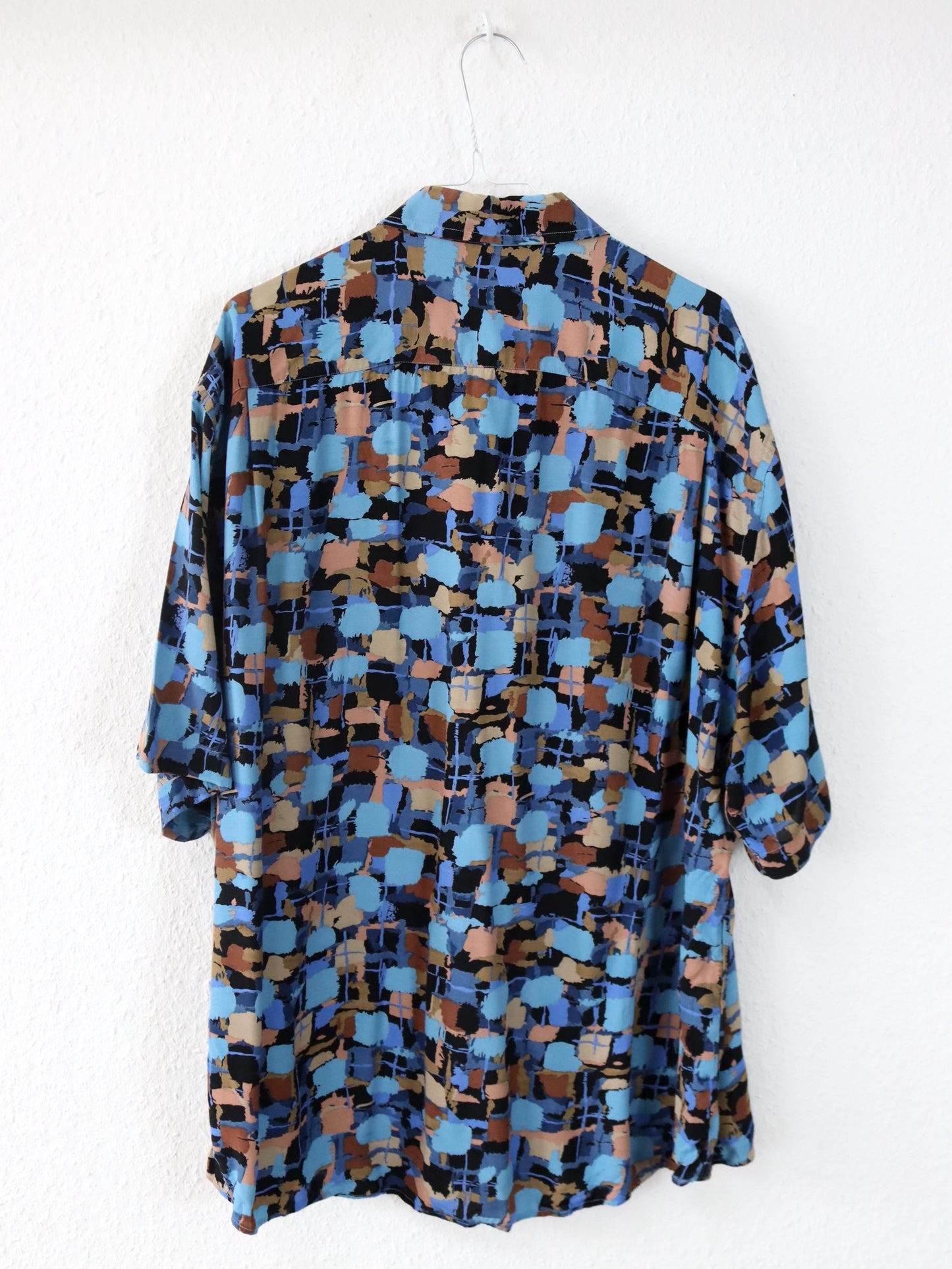 Vintage 80er 90er MYLORD Hemd kurzarm crazy pattern Viskose XL