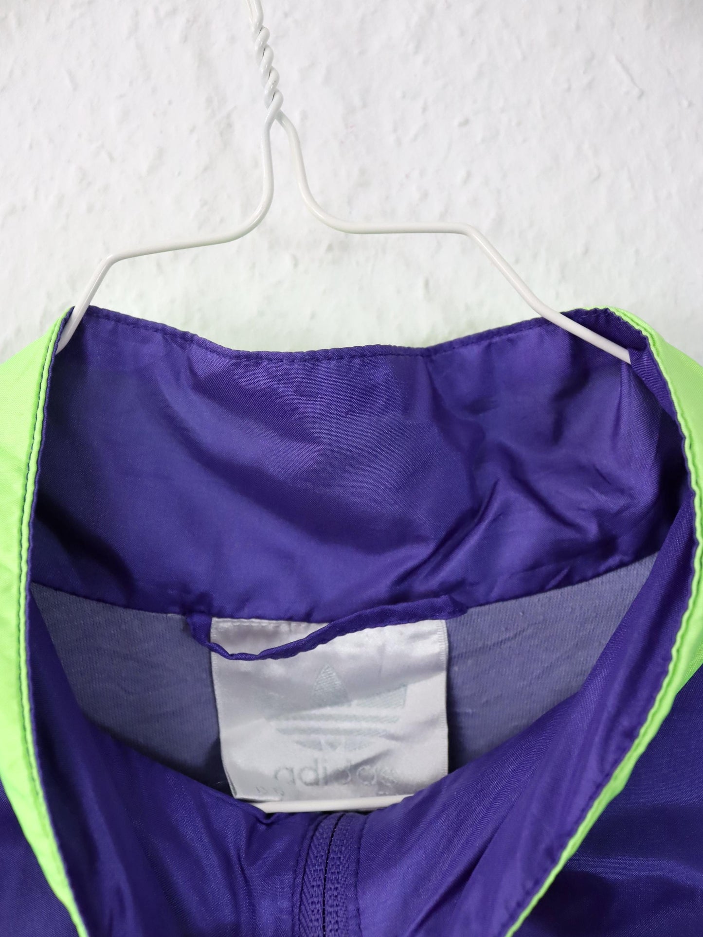 Vintage 80er 90er ADIDAS Trainingsjacke Jacke Stehkragen lila D6 M