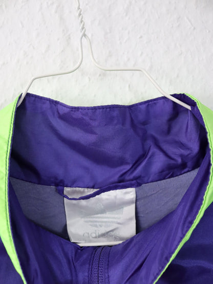 Vintage 80er 90er ADIDAS Trainingsjacke Jacke Stehkragen lila D6 M