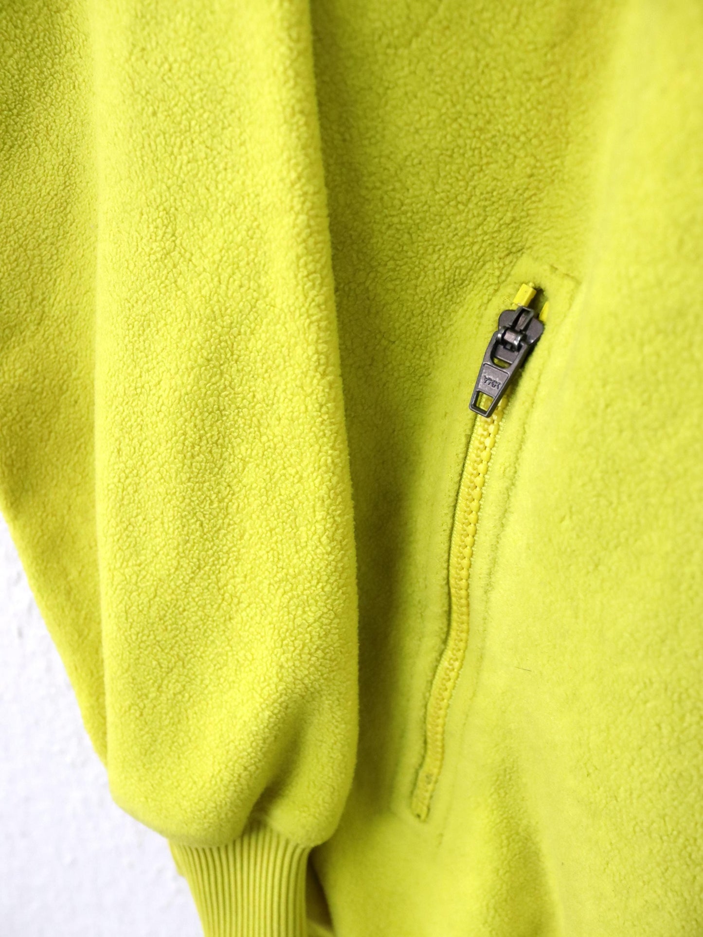 Vintage 80er 90er ADIDAS Fleecepullover Hoodie Fleece gelb Kapuze M