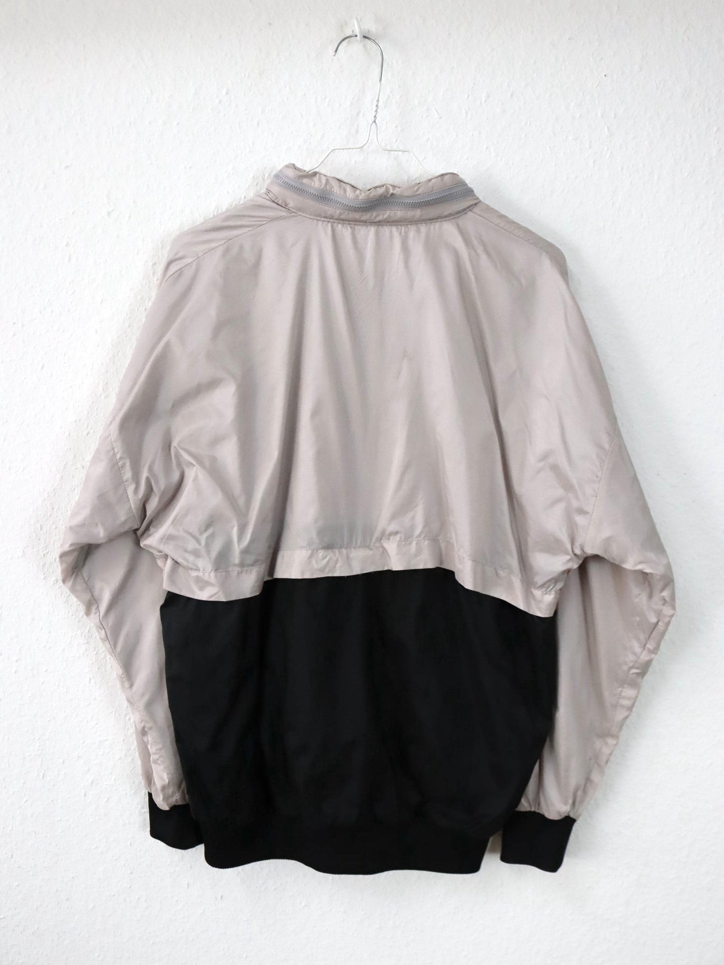 Vintage 80er 90er ADIDAS Windbreaker Jacke beige orange schwarz D5  M